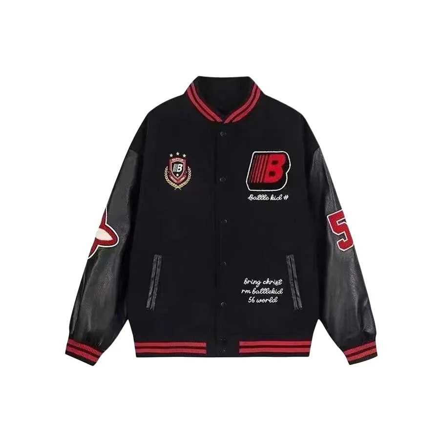 MO VOICE Бейсбольная куртка Женская Черная