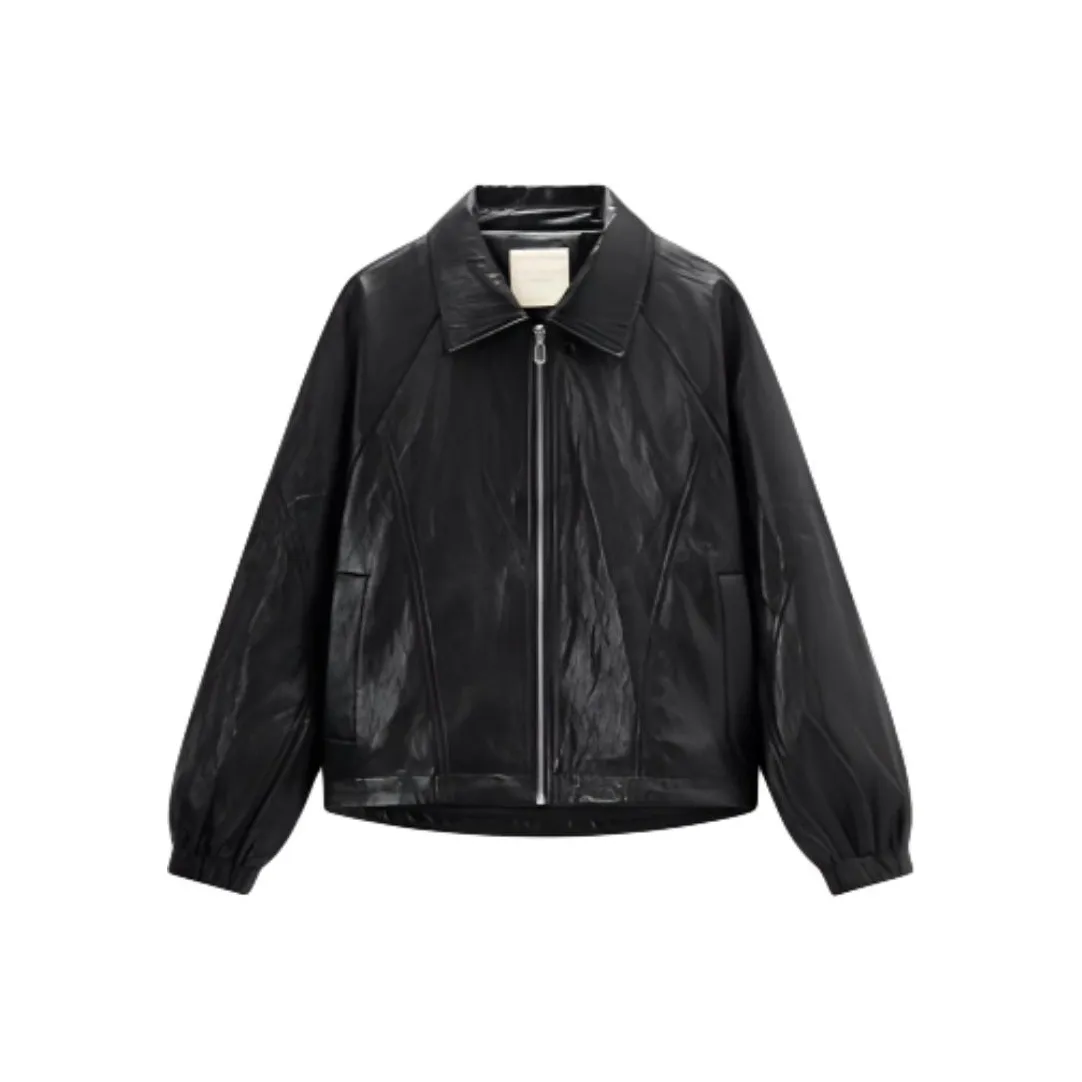 EICHITOO Кожа Куртка Женская H Черный