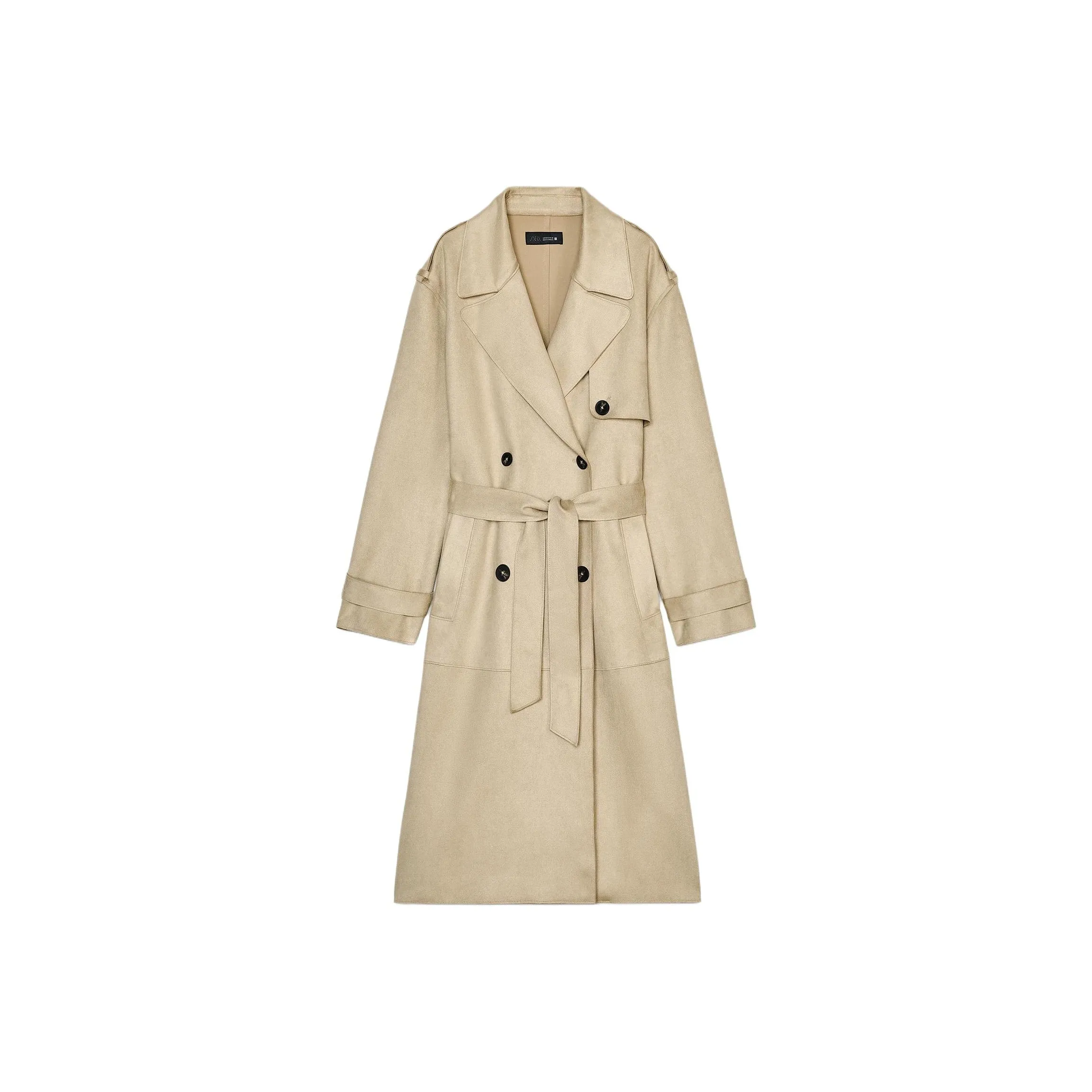 ZARA Trench Coats Women's Beige
