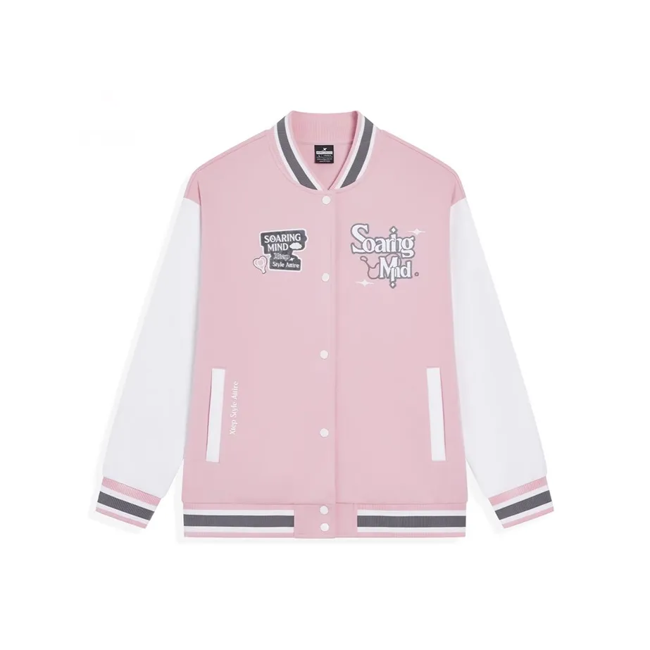 XTEP Бейсбольная куртка Женская Furong Pink Pearl White