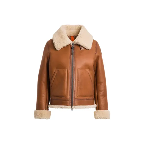 PARAJUMPERS Коричневый Женские Кожаные Куртки
