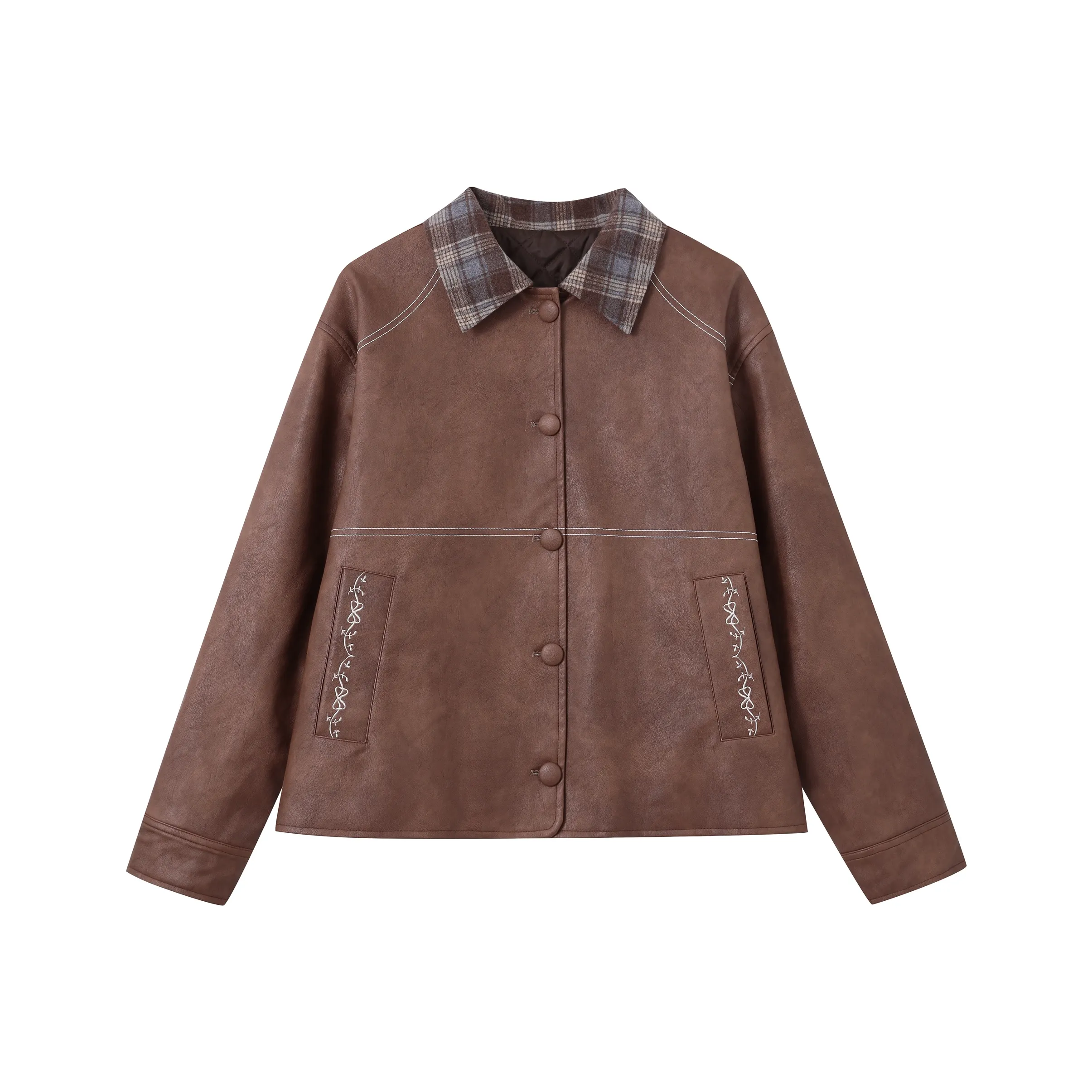 FPMZ Кожа Куртка Женская Коричневая