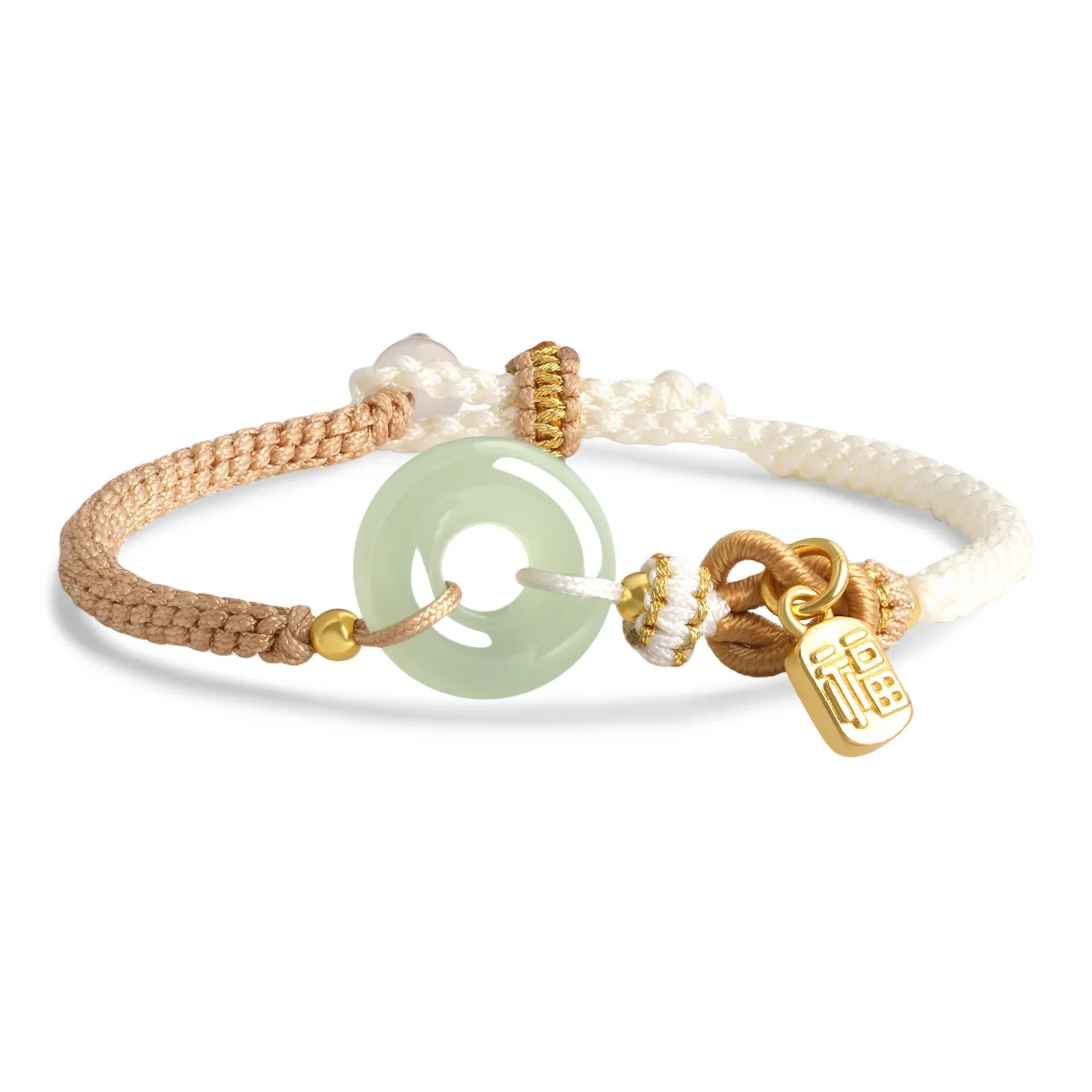 Lao Feng Xiang Bracelets Pale Greenish White Jade Unisex