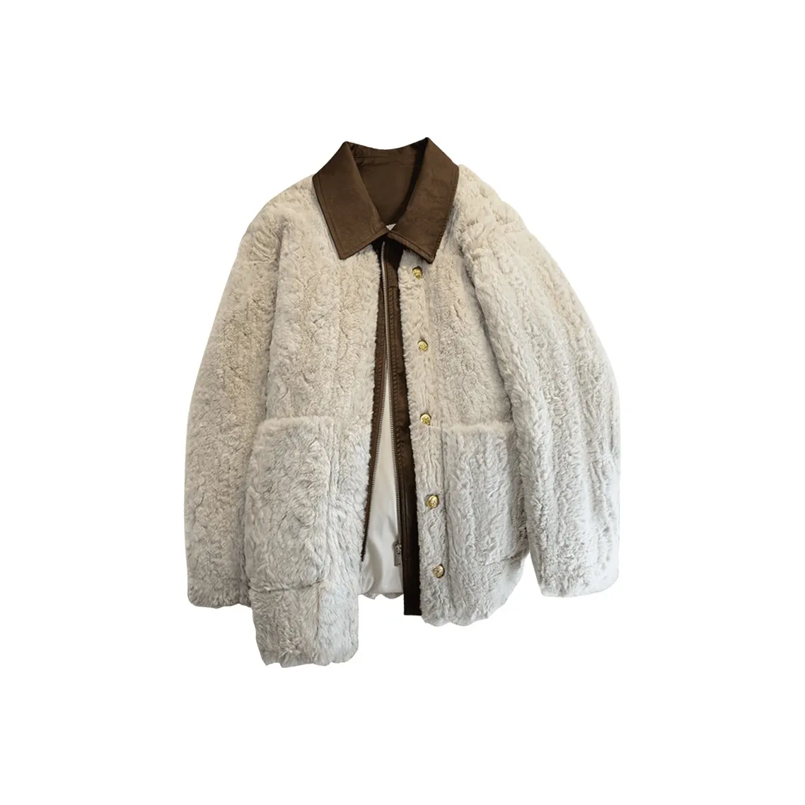 Cypress House Вельвет Feel Куртка Женская Серый Кофейный