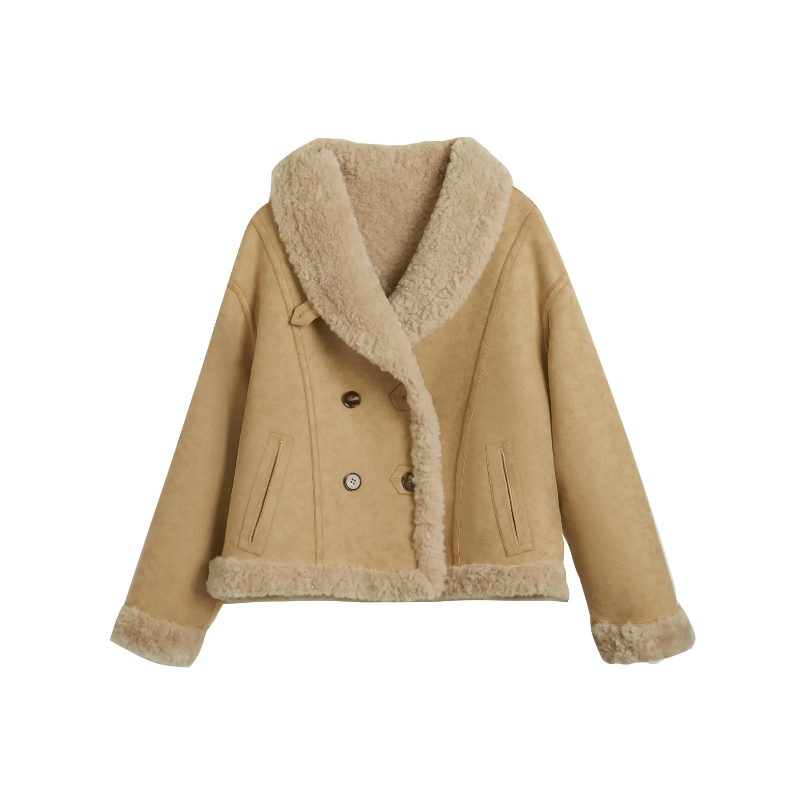 Olrain Хаки Женские меховые изделия