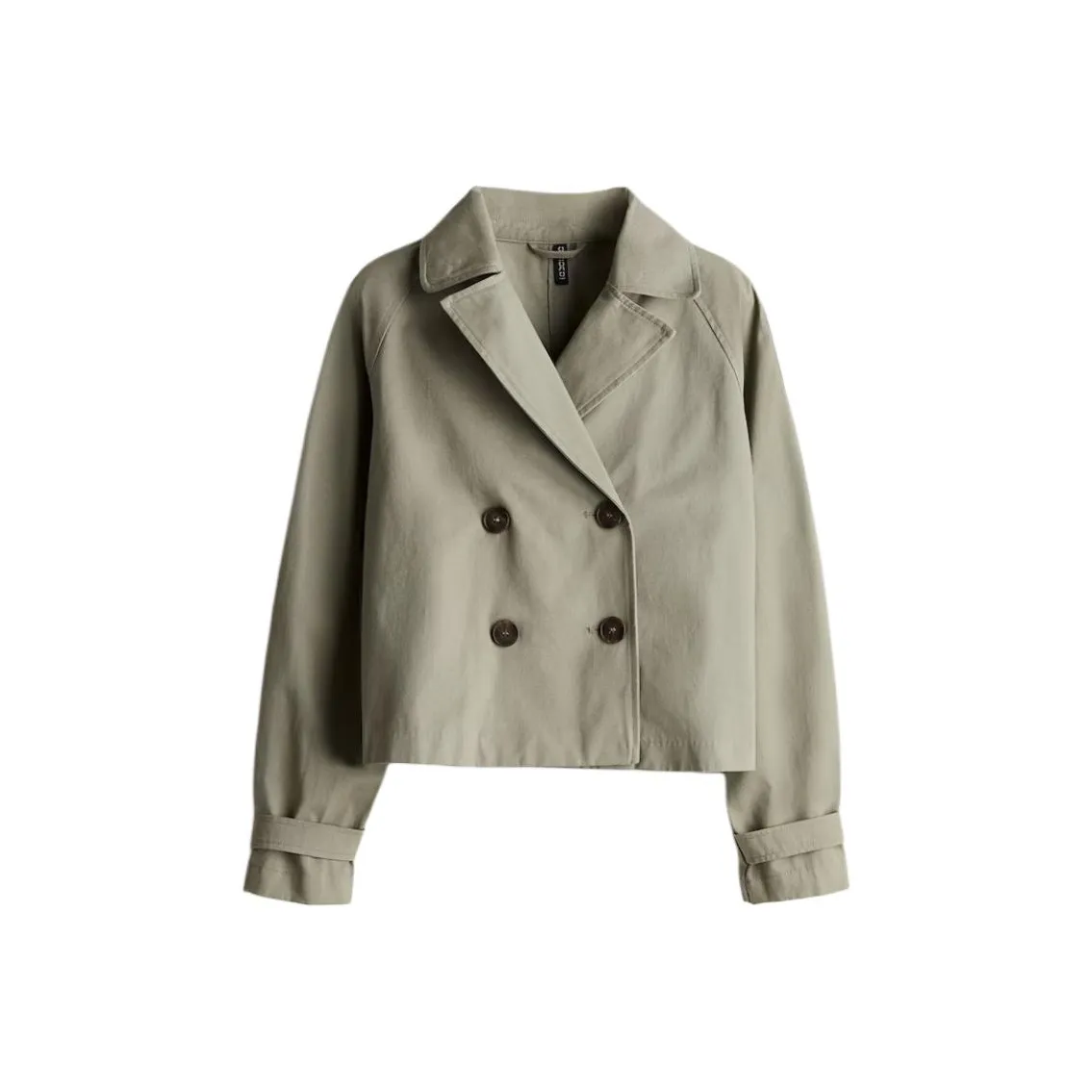 H&M Trench Coat Women's Gray Khaki Green