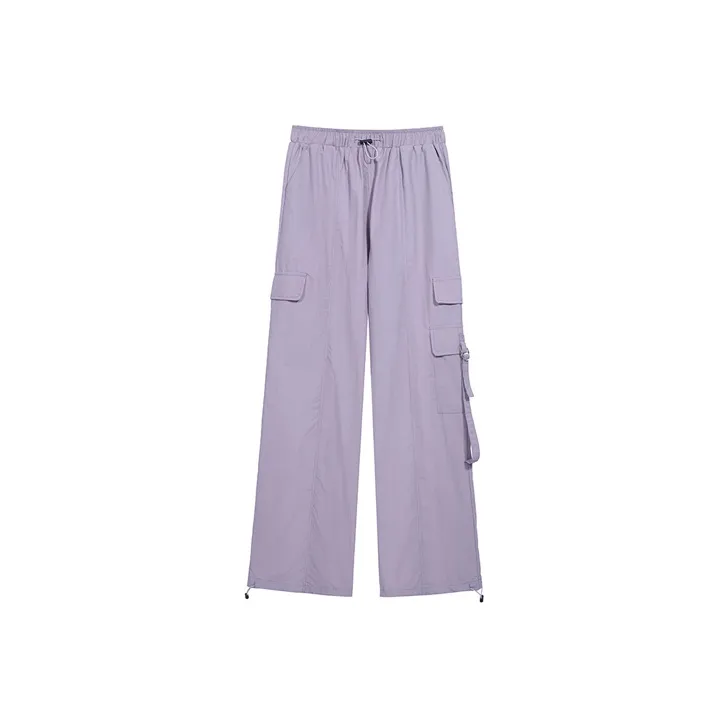 PZGE Повседневные брюки Женские Фиолетовые