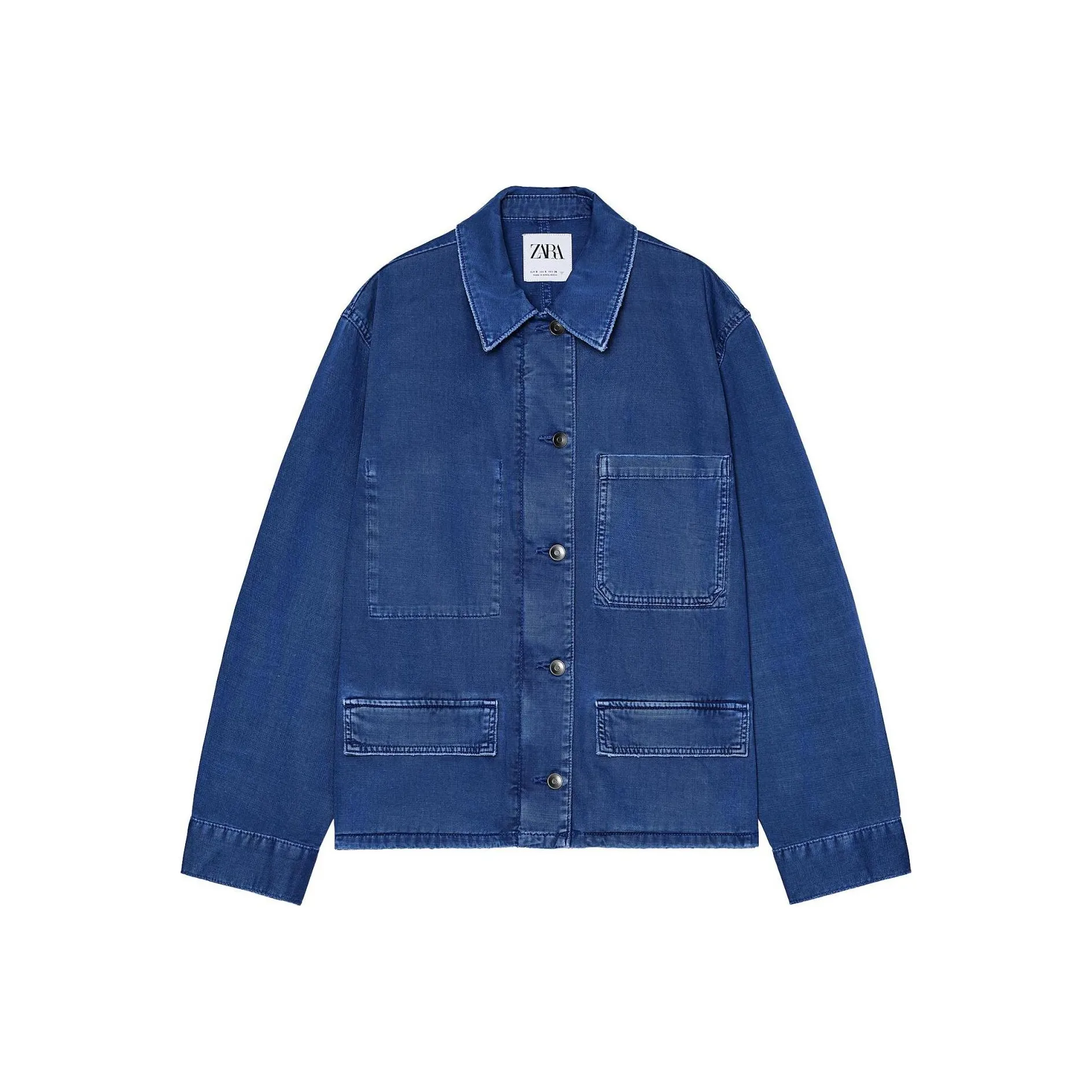 ZARA Trf Denim Jacket Women's Dark Blue