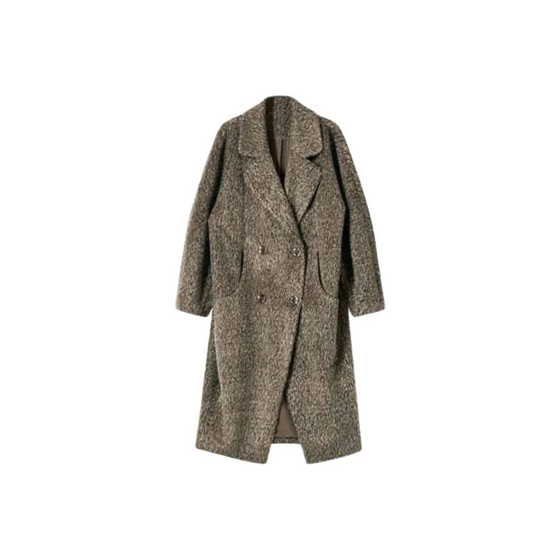 SHUXI Оливково-зеленое Женское Пальто