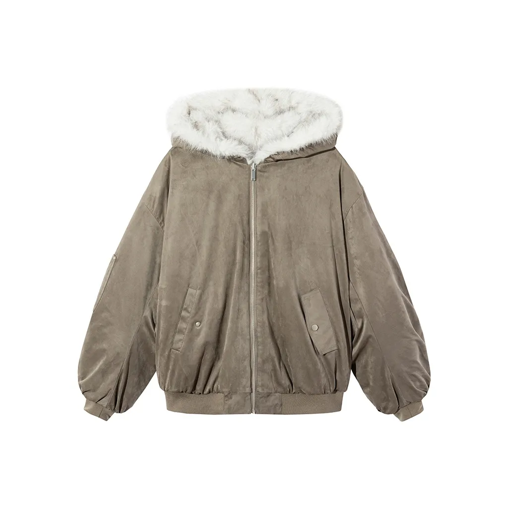 Ouyang Серебряный Морозно-серый Женское короткое пальто