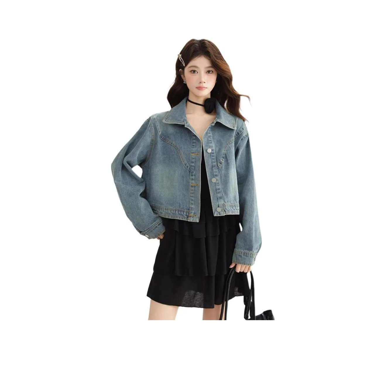PLANE DRIFT Denim Jacket Women's Blue