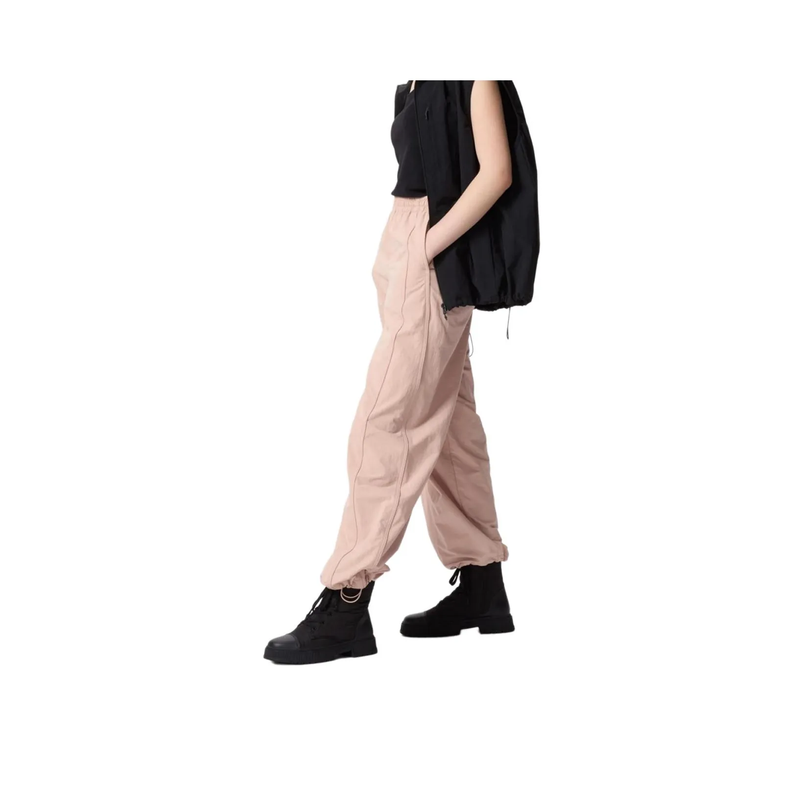 UNIQLO Повседневные брюки Женские Пастельно-розовый