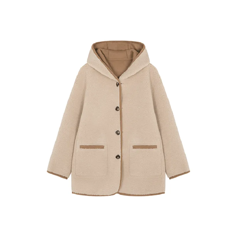 XWI Velvet Feel Пальто Женское Бежевый Коричневый