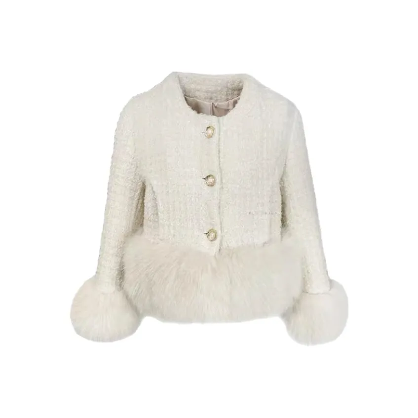 Yvetteclassic Cropped Jacket Women's White Yvetteclassic Укороченная Куртка Женская Белая