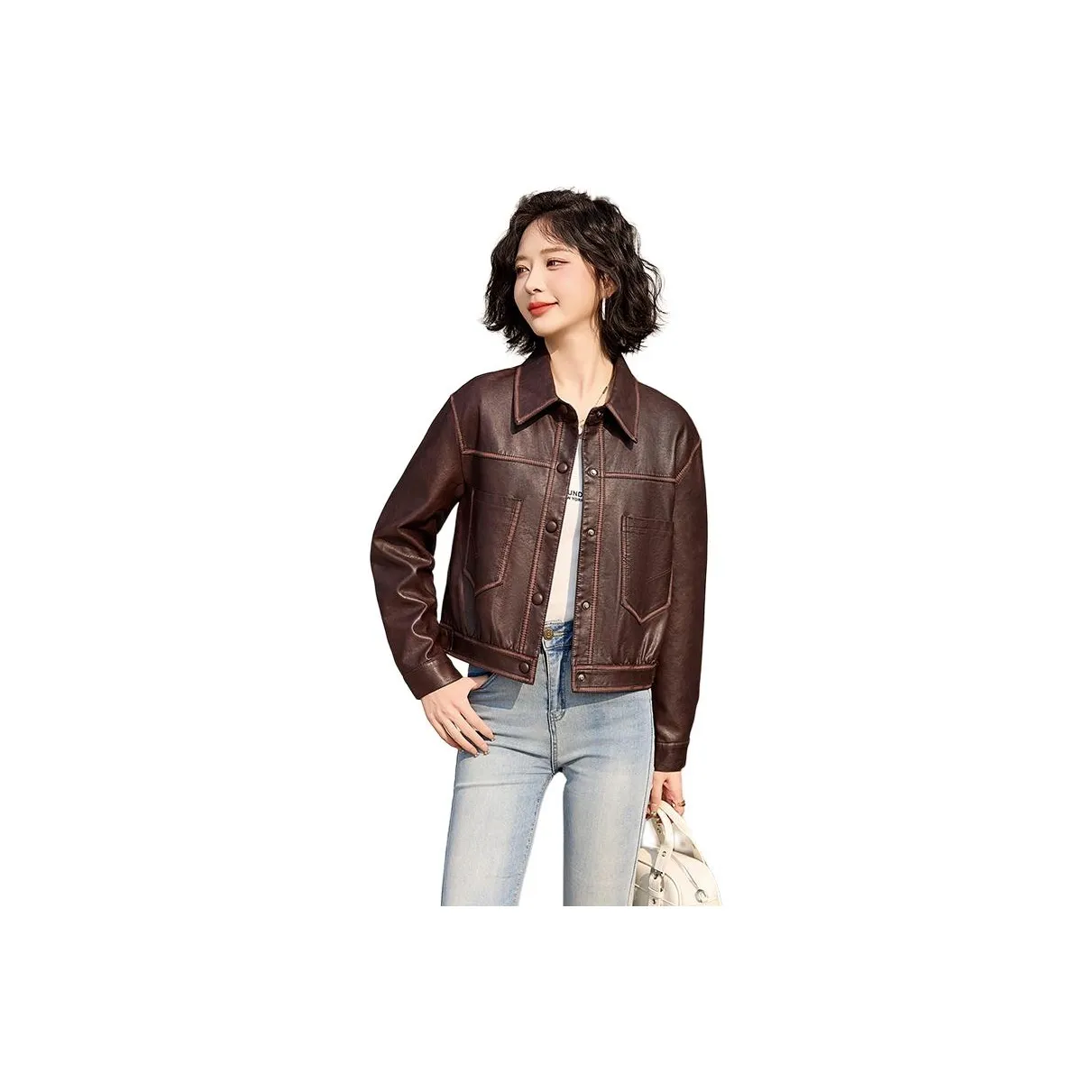 Yi Mengyuan Leather Jackets Women's