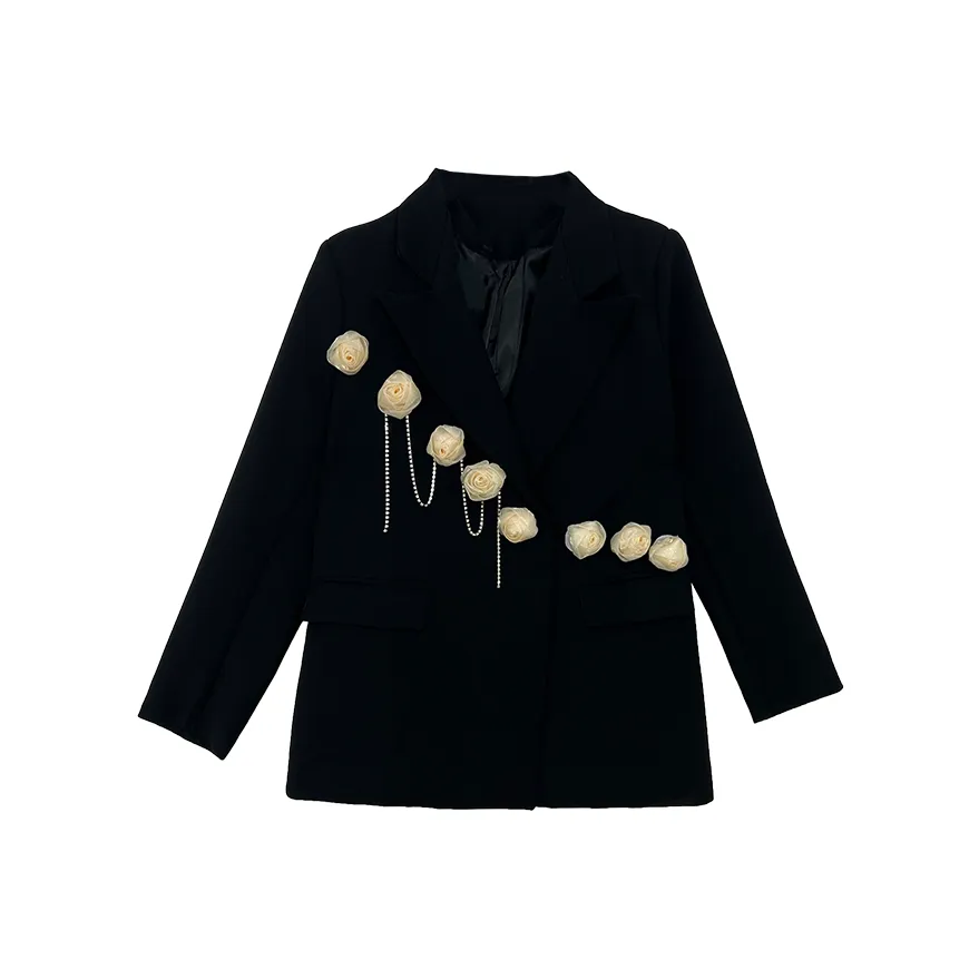 Icicofficial Velvet-feel Coat Women's Black