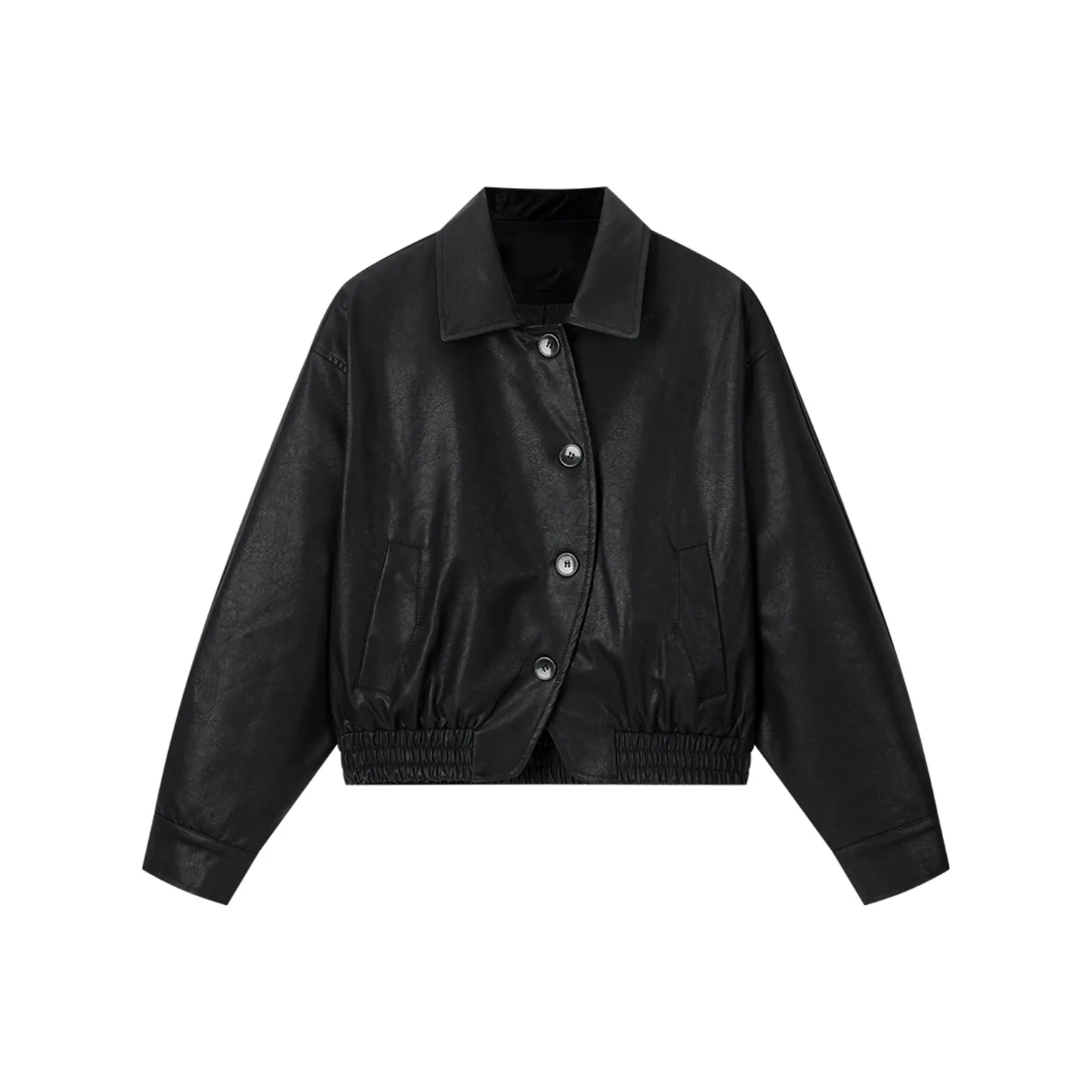 VIMLY Кожа Куртка Женская Черная