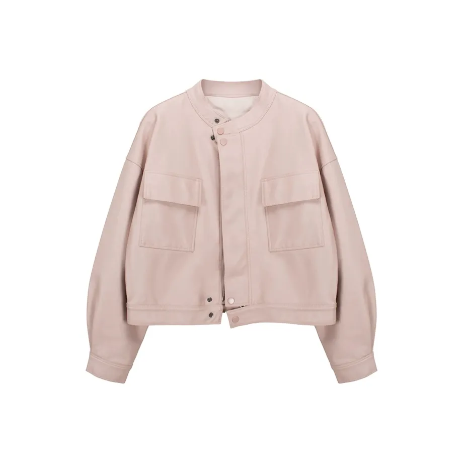 COMBO Leather Jacket Unisex Pink