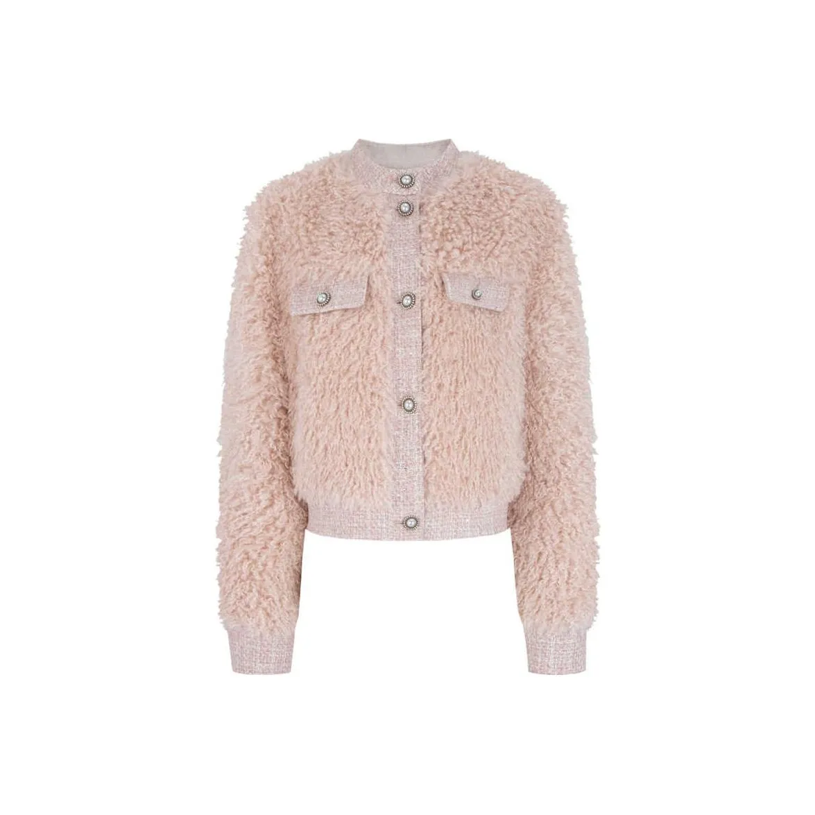Anmani Velvet feel Coat Women's Fleece Powder