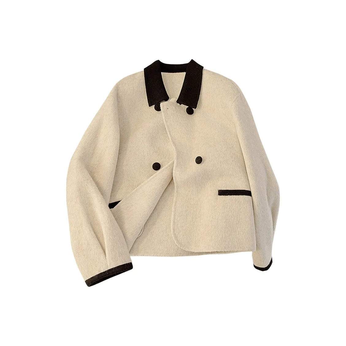 SIBAISHE Овсяное Женское Пальто