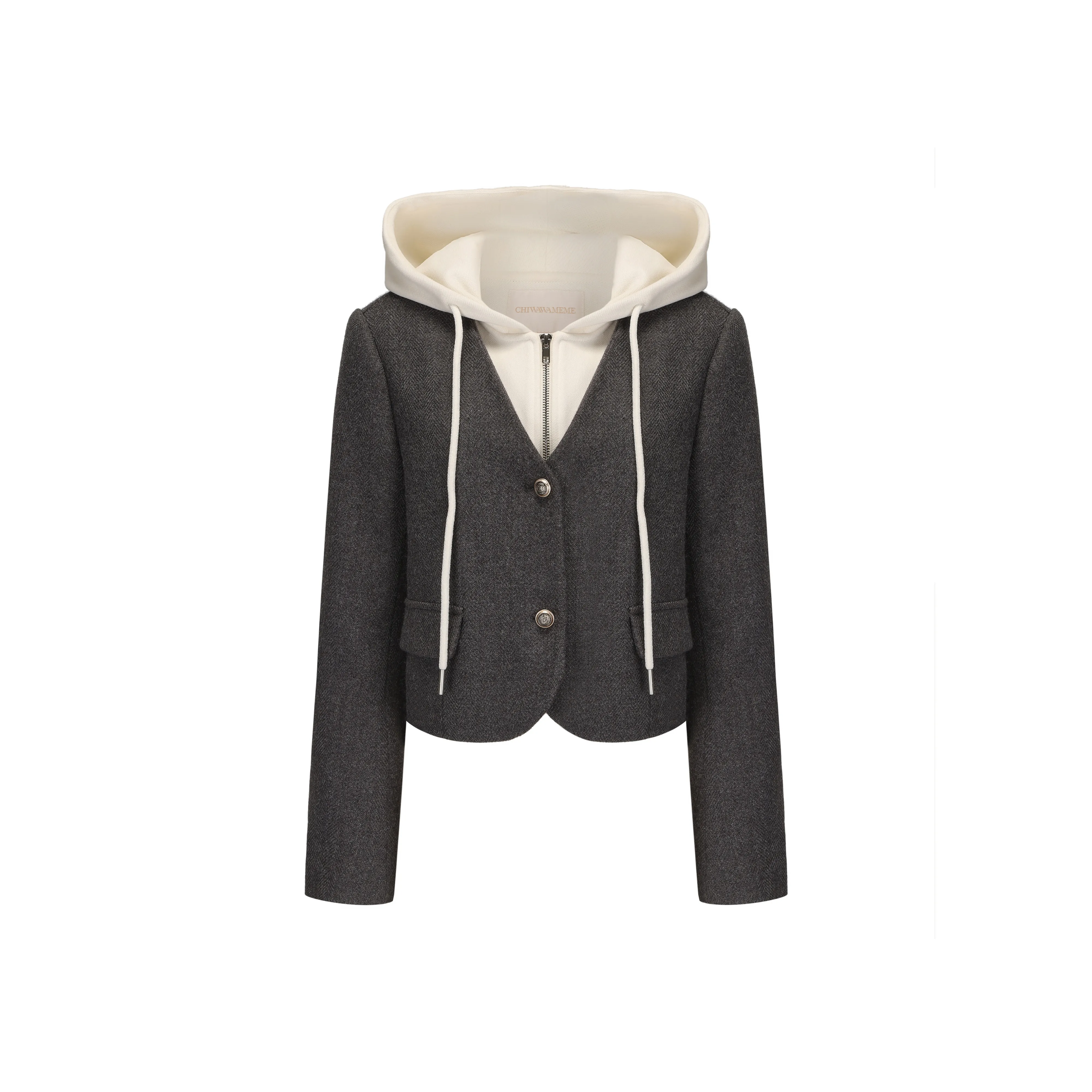 CHIWAWAMEME Бизнес-костюм женский серая клетка