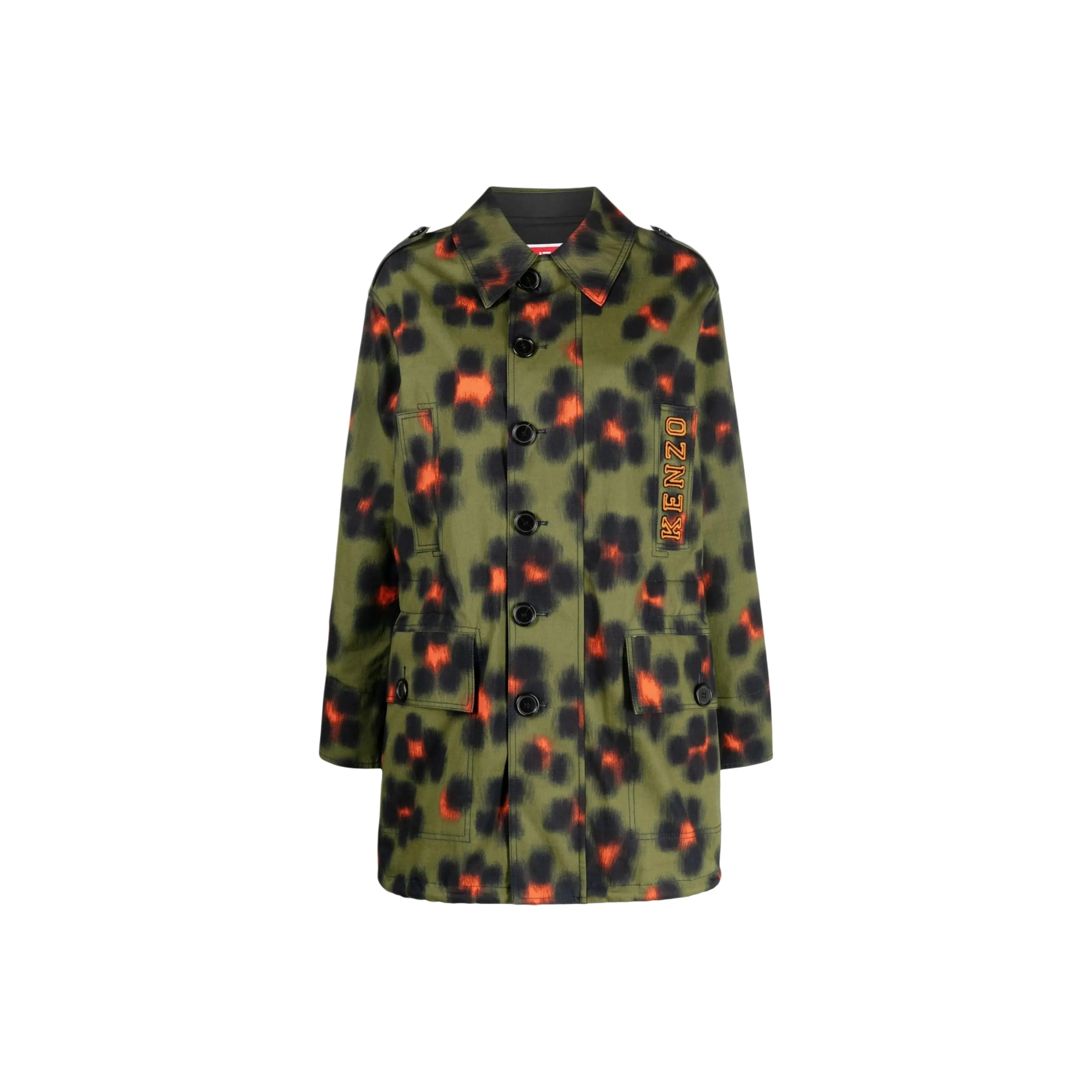 KENZO Floral print Short Raincoat