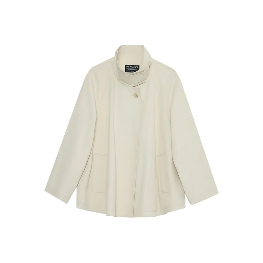 THE SEA LIFE Trench Coat Women's White Birch