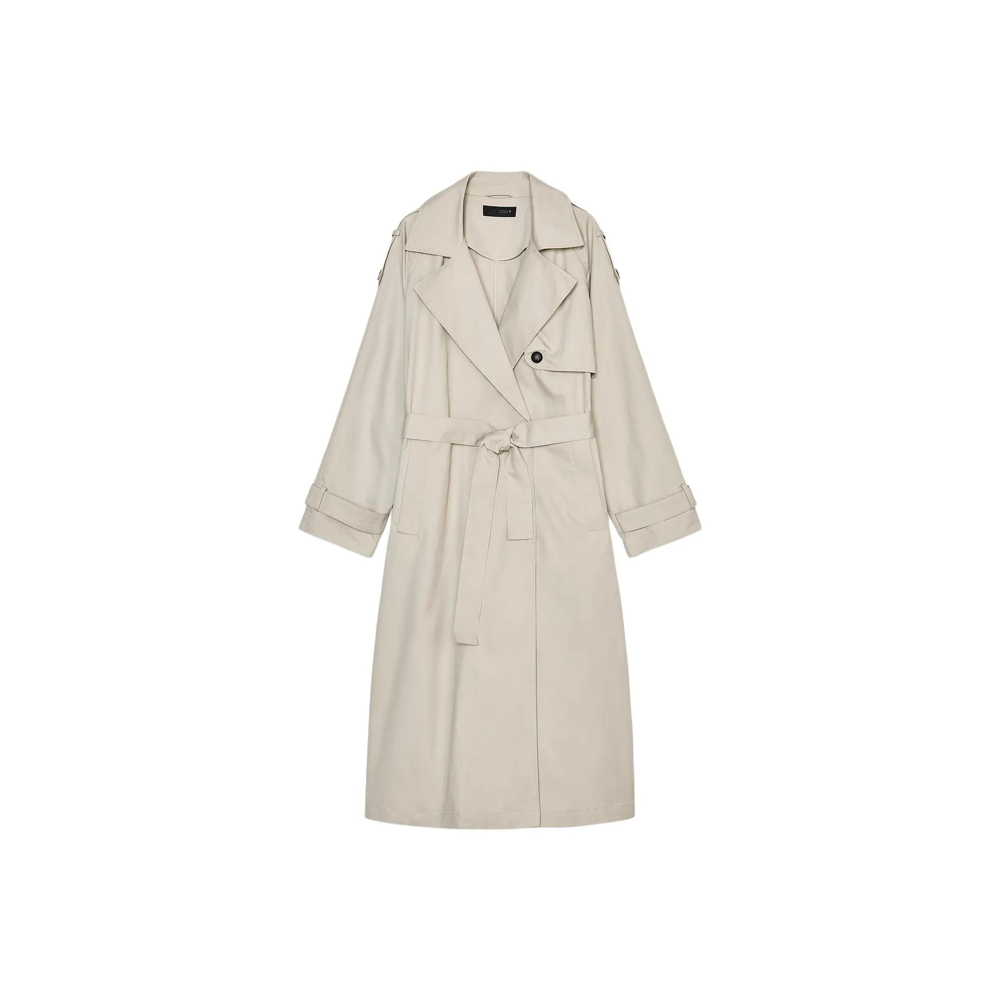 ZARA Trench Coat Women's Beige Yellow
