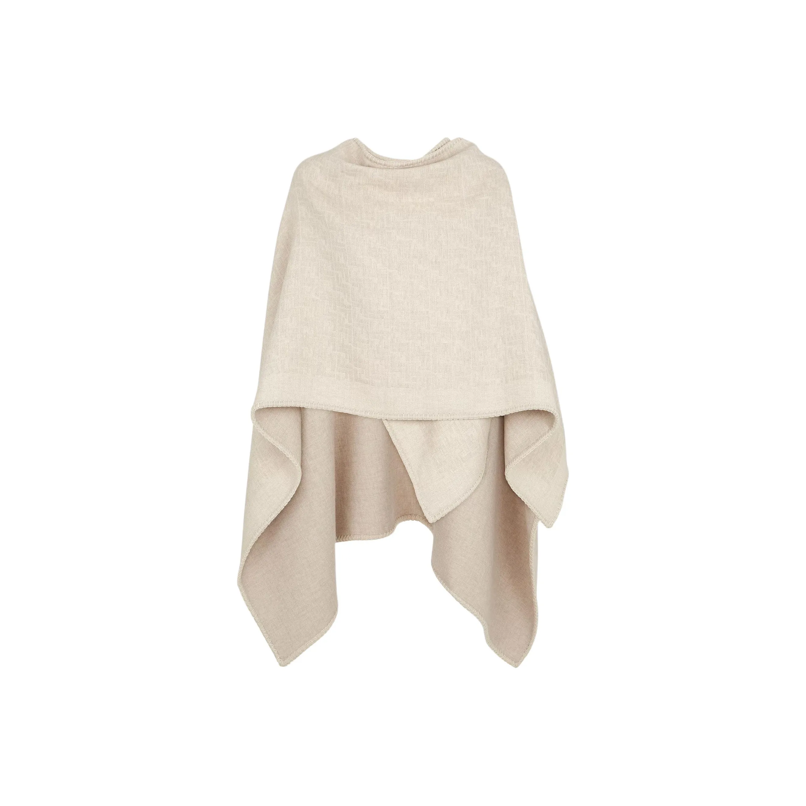 FENDI Ff Jacquard Asymmetric Poncho