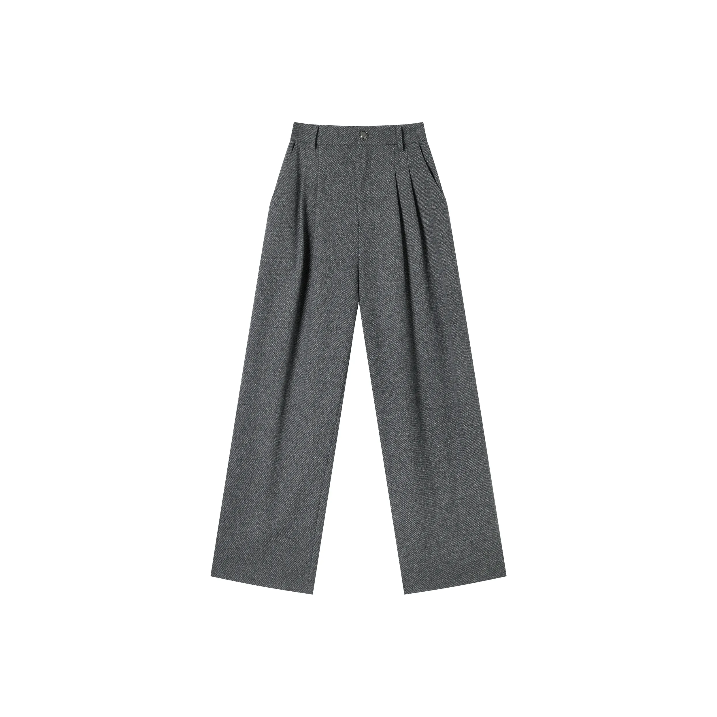 DIALOGUE Вересковый серый Саржа Женские Повседневные брюки