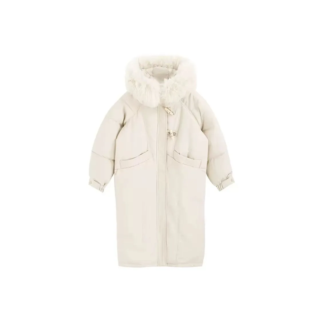 KENLY Puffer Jacket Women's White Apricot