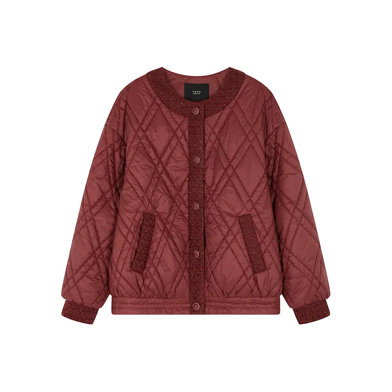 Mo Han Yi Mei Хлопковый пуховик женский винтажный красный
