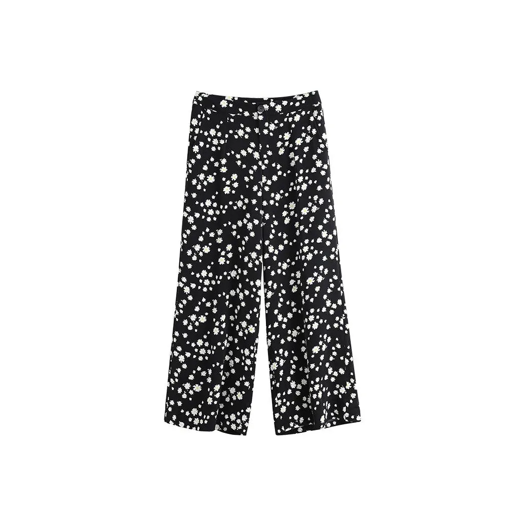 Migu Casual Pants Women's Star Chrysanthemum Wide Leg Pants, Multicolor