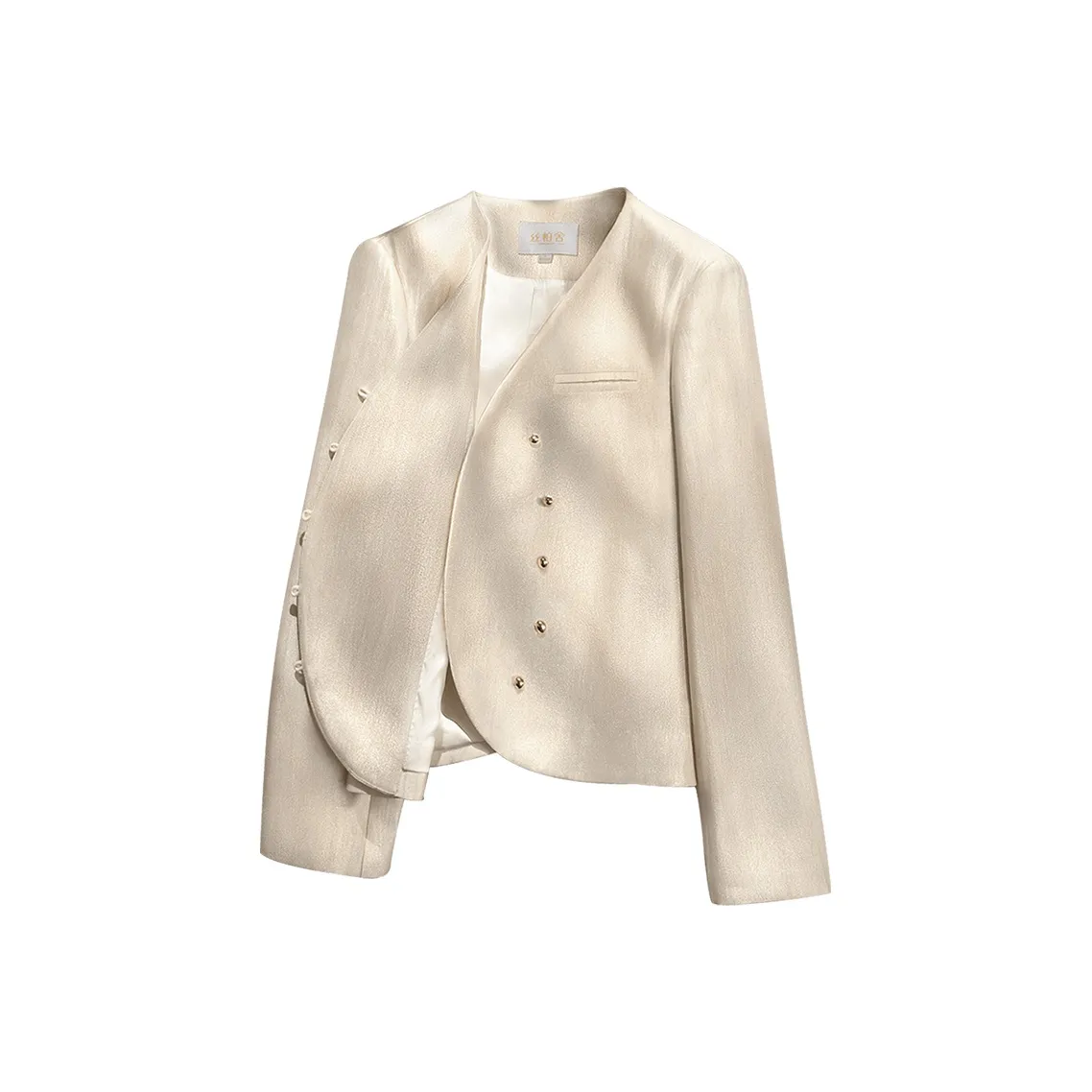 Cypress House Укороченное пальто женское радужный абрикос