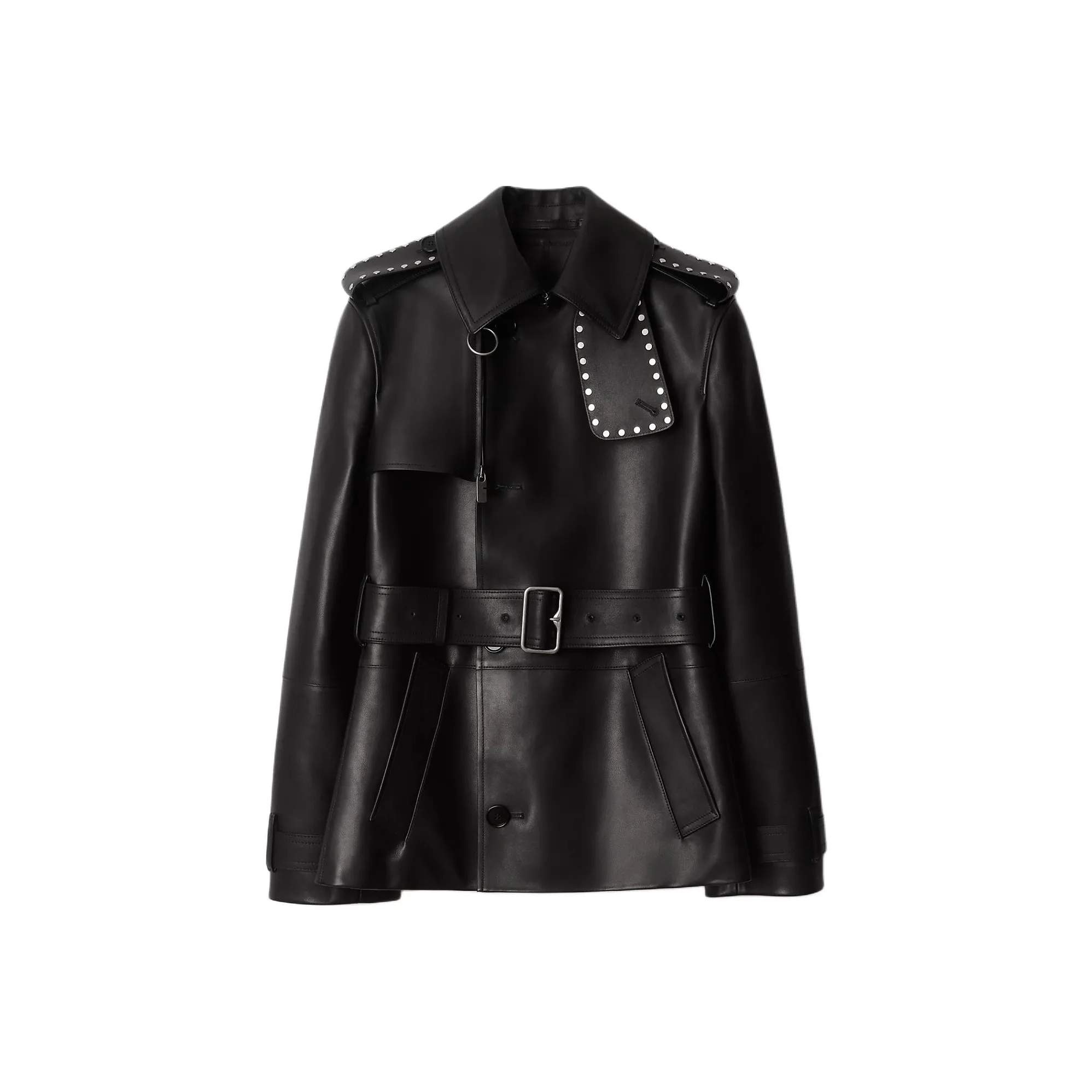 Burberry Belted Collared Trench Jacket