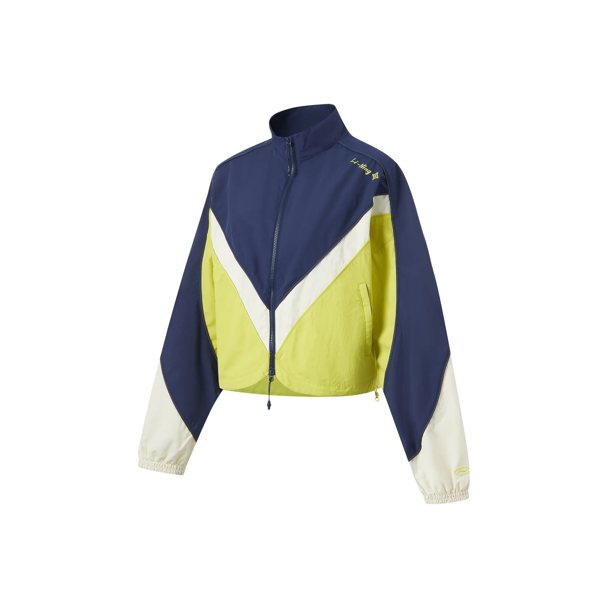 LiNing Fitness Series Trench Coat Women's Dark Ship Blue/Apple Green/Creamy Yellow