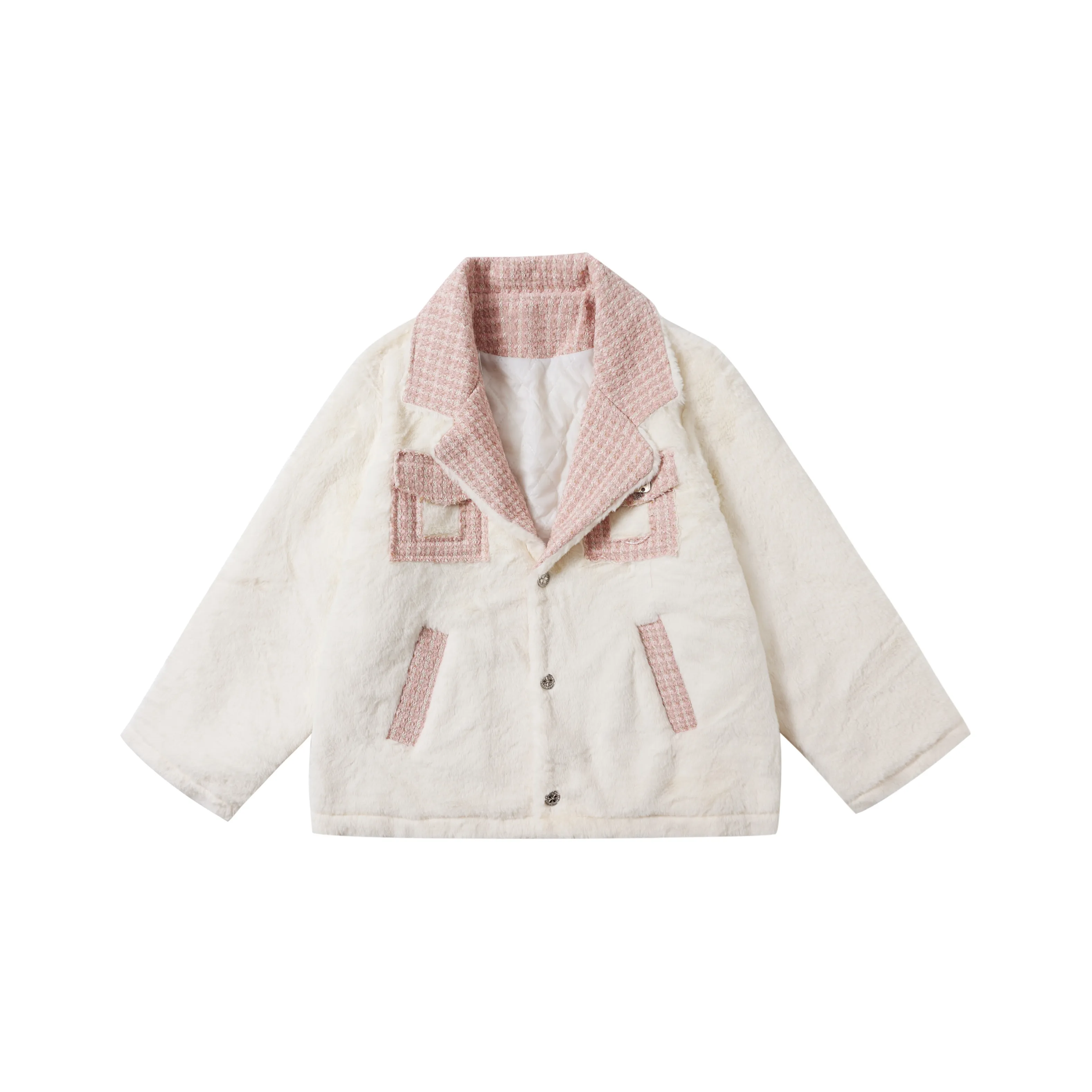 MRR&CO. Velvet feel Coat Women's White