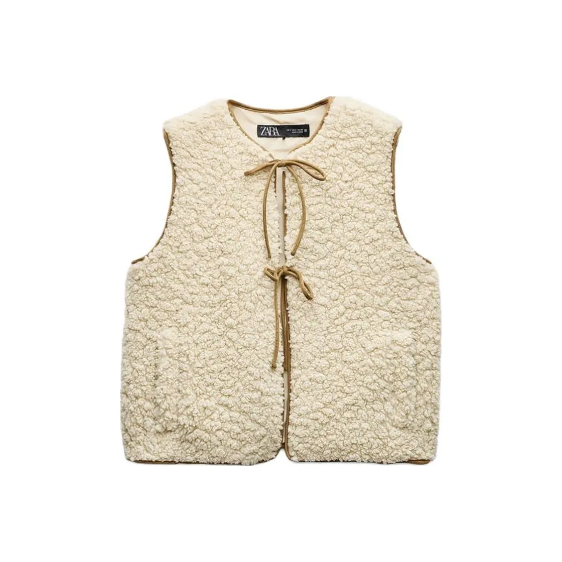 ZARA Vests Women's White