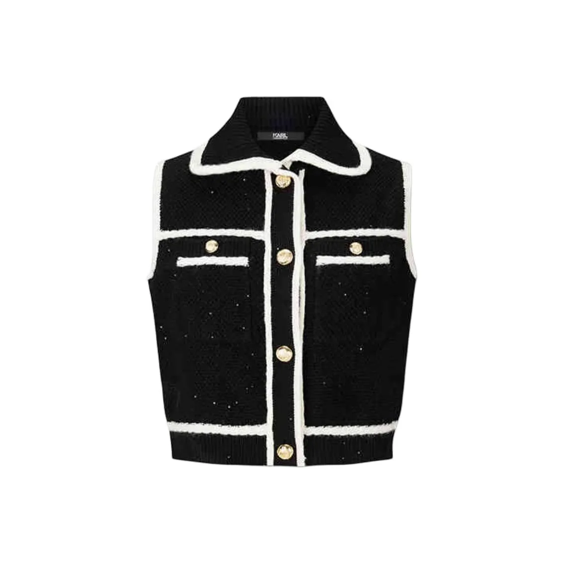 KARL LAGERFELD SS25 Жилет Женские Черный Белый