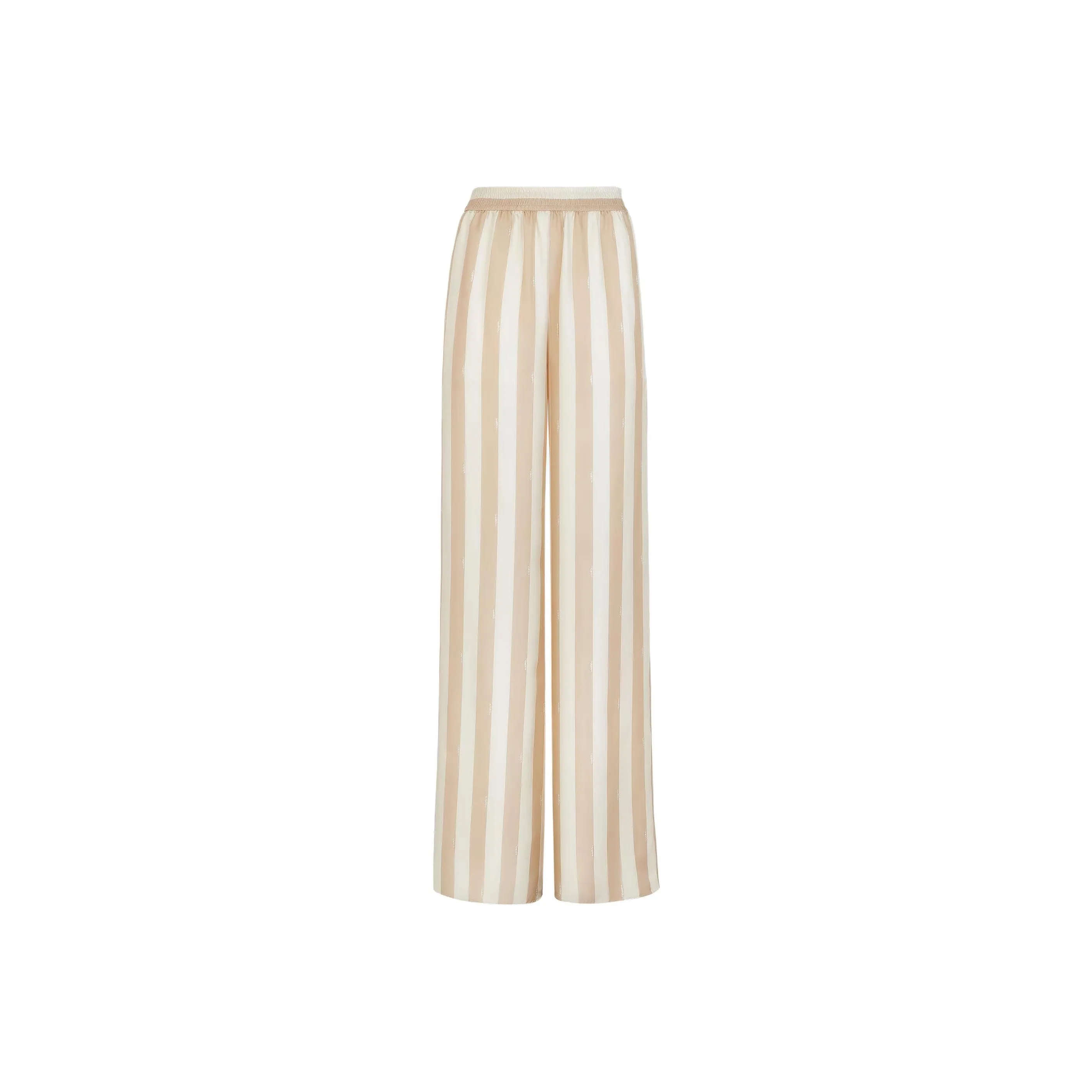 FENDI Pequin stripe Silk Palazzo Pants