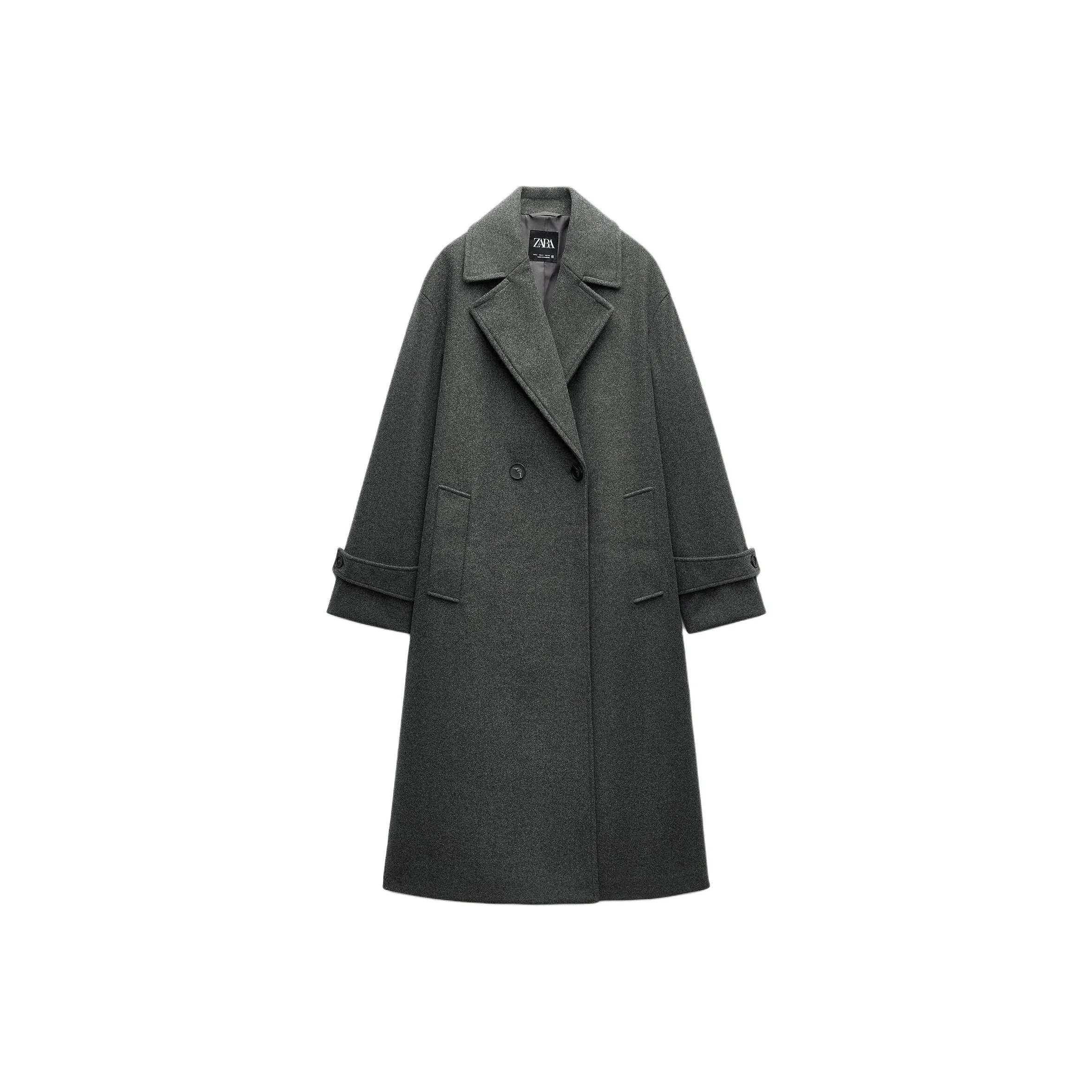 ZARA Серое Женское Пальто