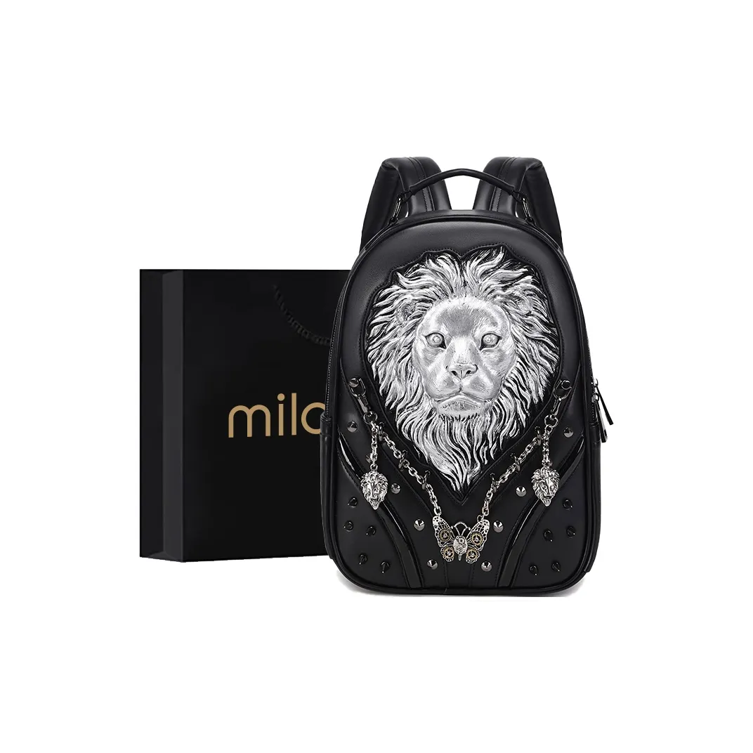 MILOOKY ПУ (полиуретан) Рюкзак Унисекс Золото Серебристый Черный