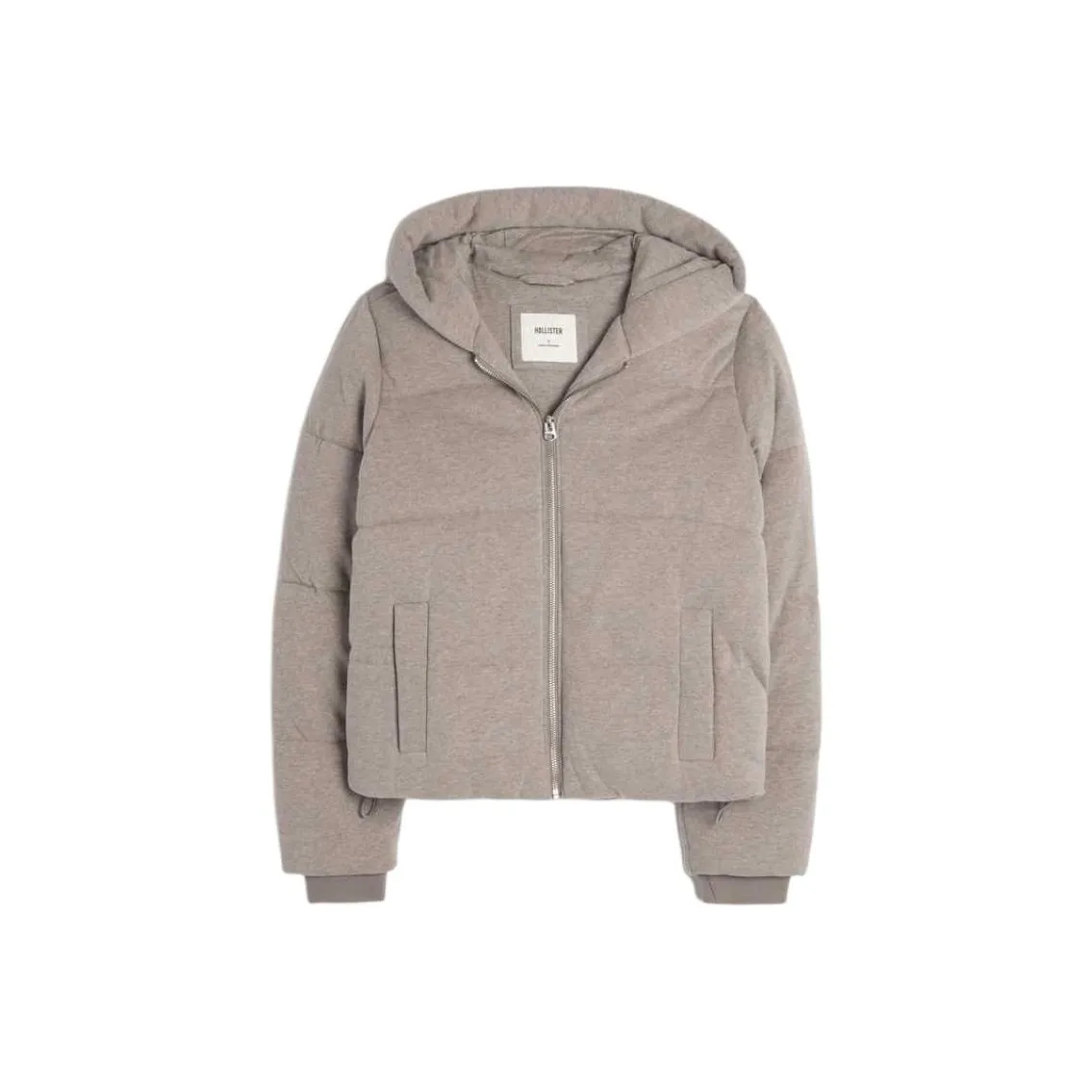 Hollister Puffer Jacket Women's Taupe