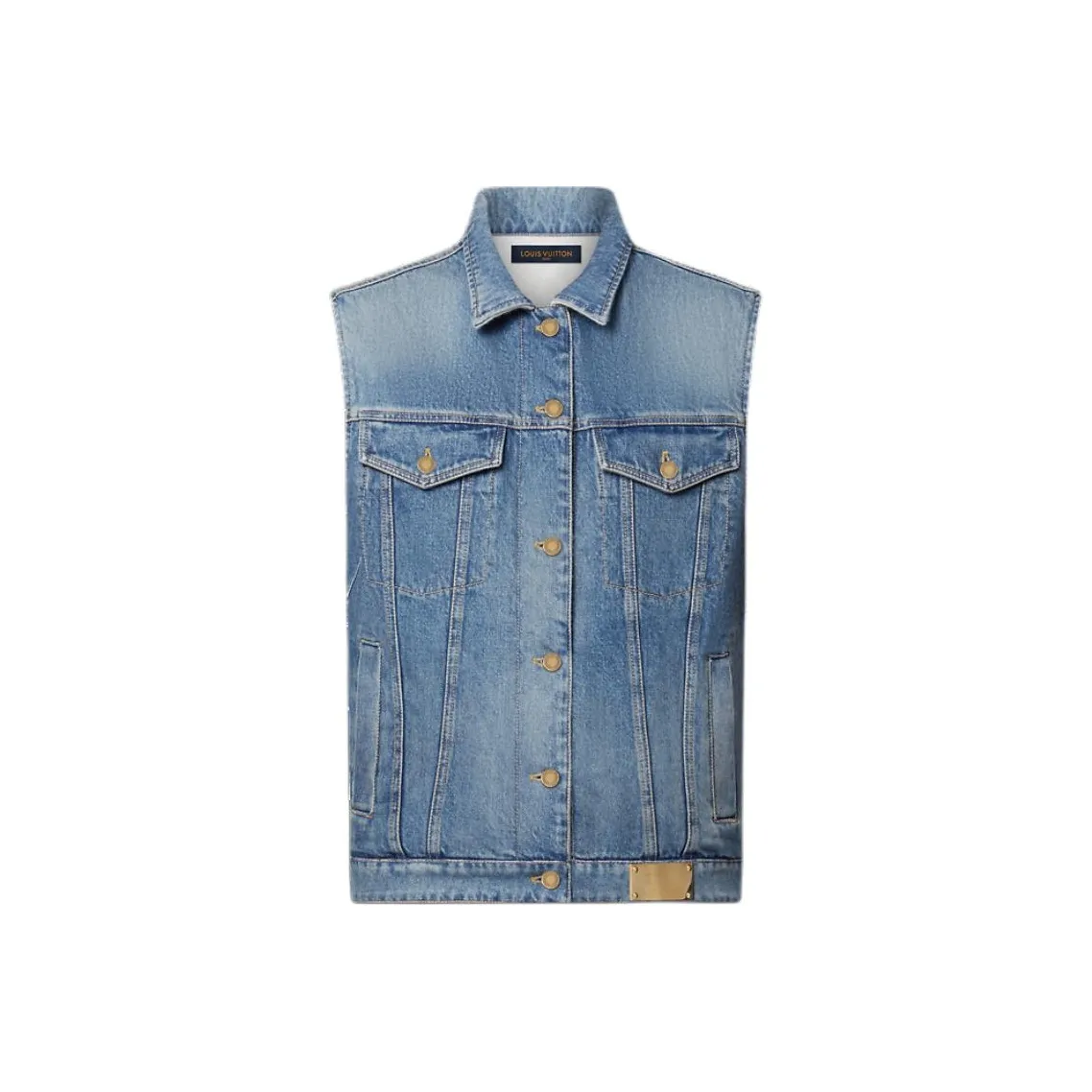 LOUIS VUITTON Reversible Sleeveless Denim Jacket