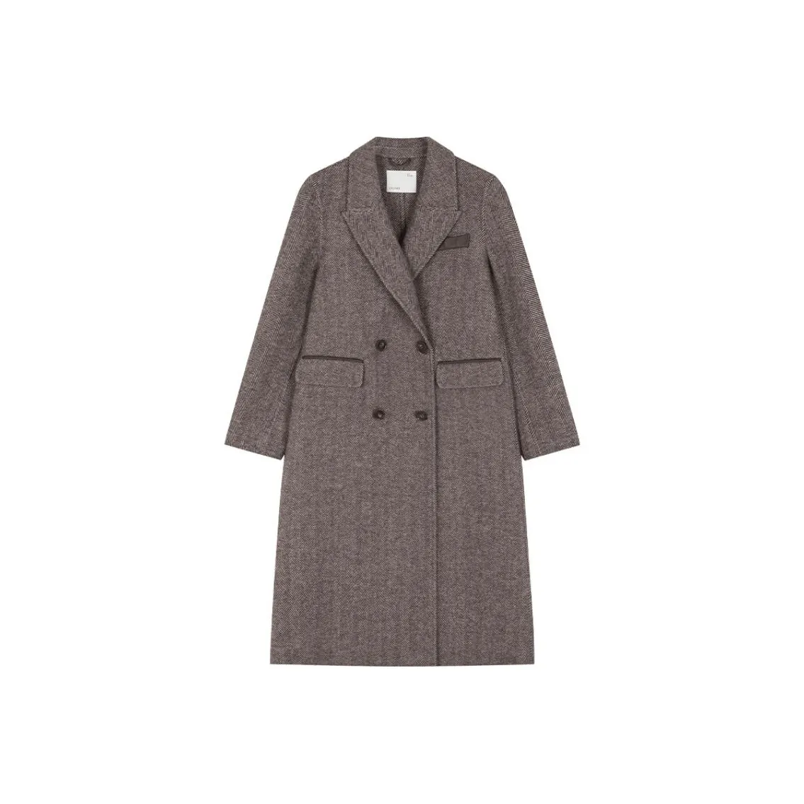 IHIMI Coat Women's Mixed Coffee Herringbone