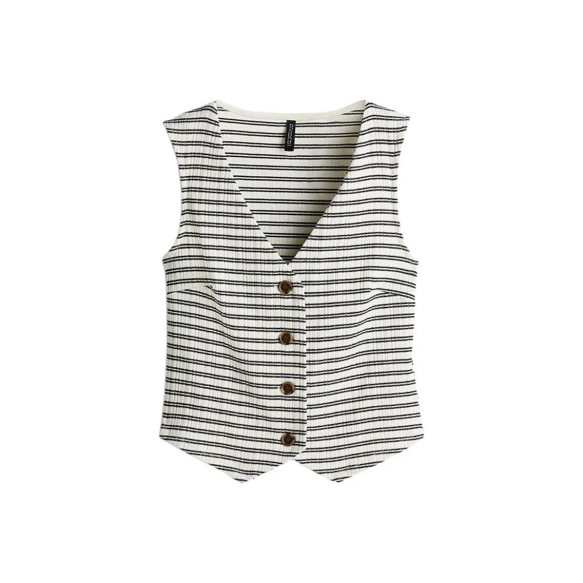 H&M Vests Women's Cream/Stripes