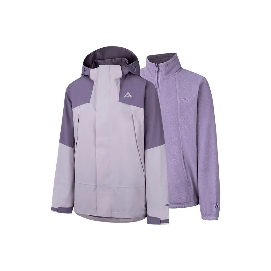 ANTA The crust of the earth Ветровка Женская Шелк Серый Фиолетовый Исцеление Розовый