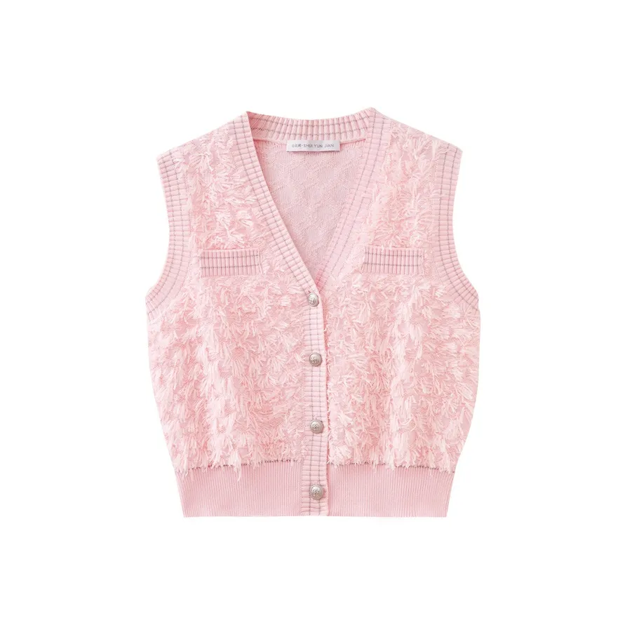 SHUIYUNJIAN Жилет Женский Светло-Розовый
