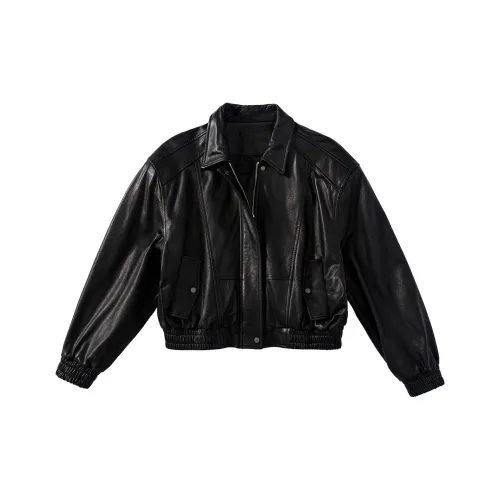 Le Alfashionline Черные Женские Кожаные Куртки