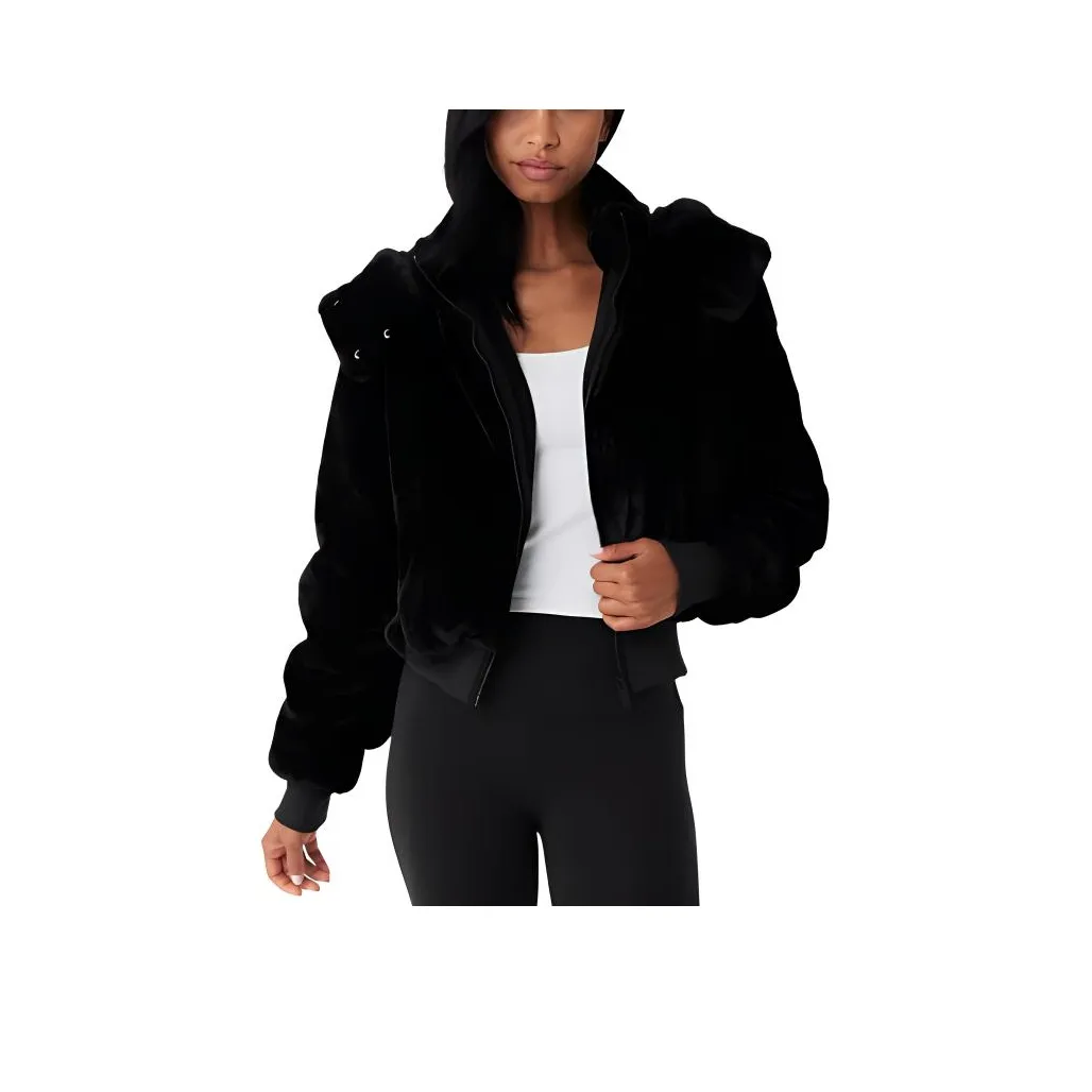 Alo Yoga Искусственный мех FOXY Куртка Бархат Feel Пальто Женские